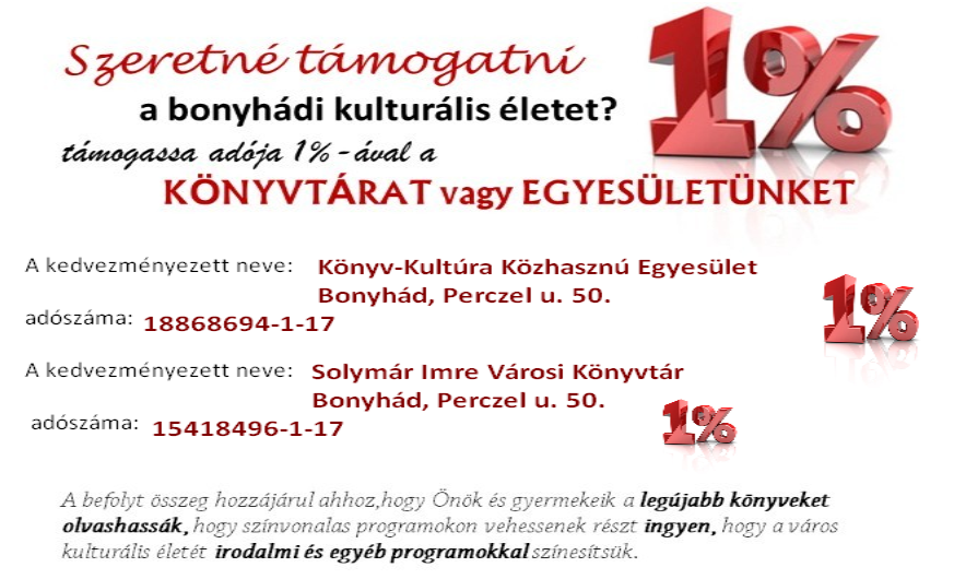 Idén is bízunk 1%-os támogatásaikban