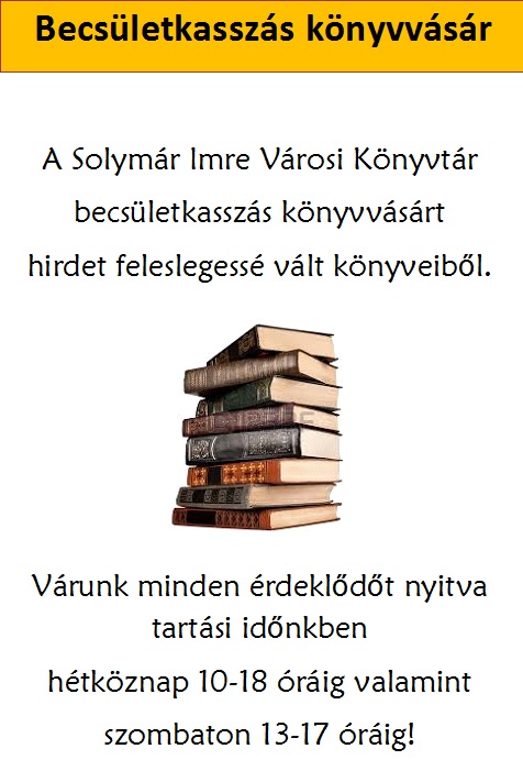 Becsületkasszás könyvvásár!