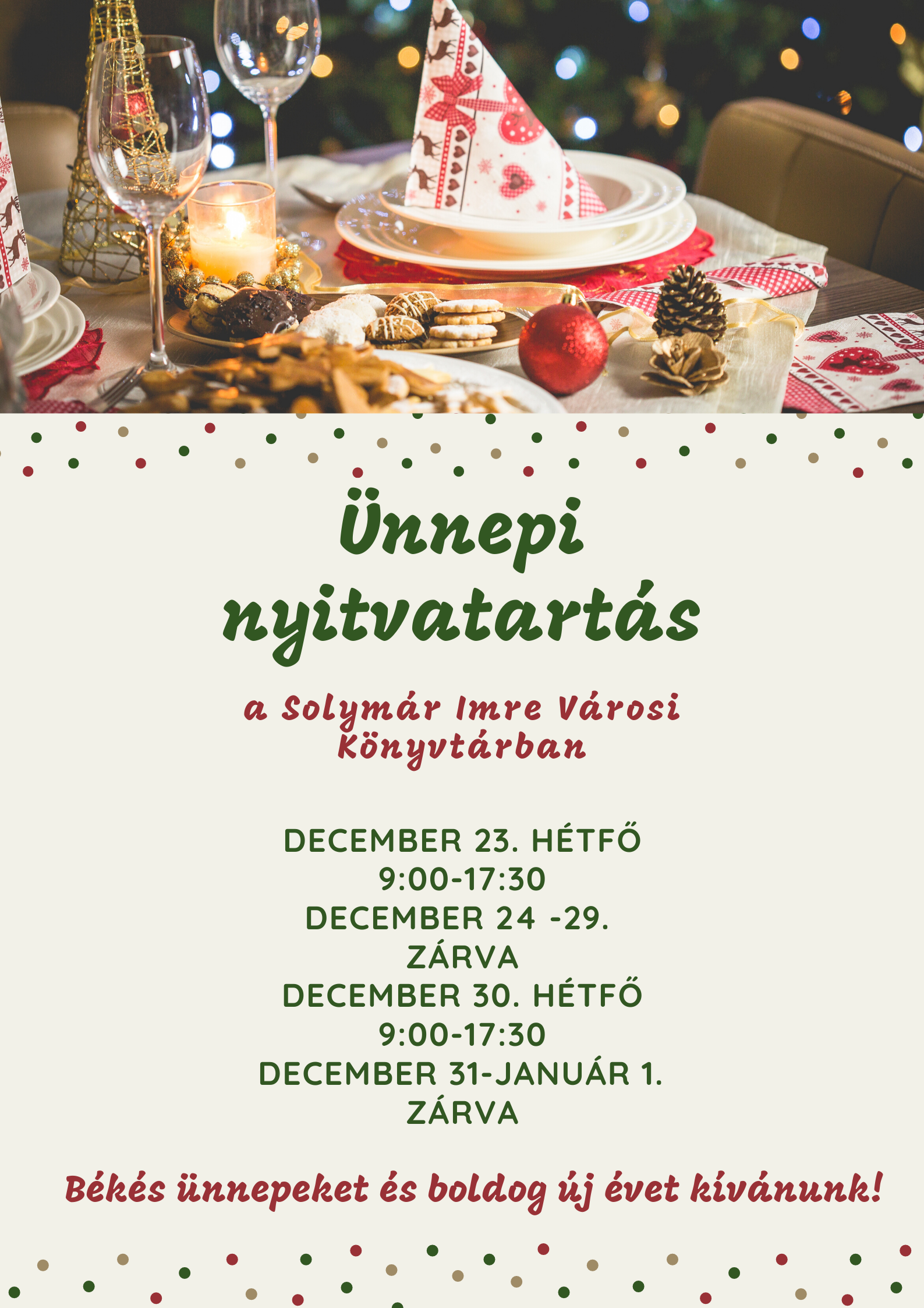 Ünnepi nyitva tartás